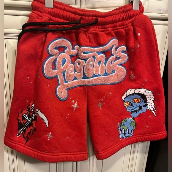 Reason Men's Legends Red Shorts Sz S - Picture 3 of 9